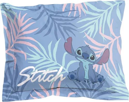 Vista 3 de Disney Lilo & Stitch Paradise Dream - Juego de edredón y funda de almohada tamaño twin, ropa de cama reversible súper suave para niños, microfibra