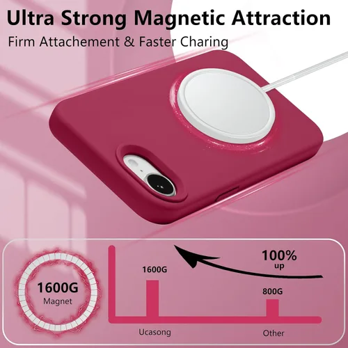 Vista 418 de Funda magnética de silicona para iPhone 13 Pro, color blanco antiguo [Compatible con Magsafe] [Forro de microfibra suave antiarañazos], funda