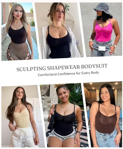 Vista 2 de FeelinGirl Faja moldeadora para esculpir el abdomen, moldeador de cuerpo para mujer, sin costuras, talla grande, levantamiento de glúteos