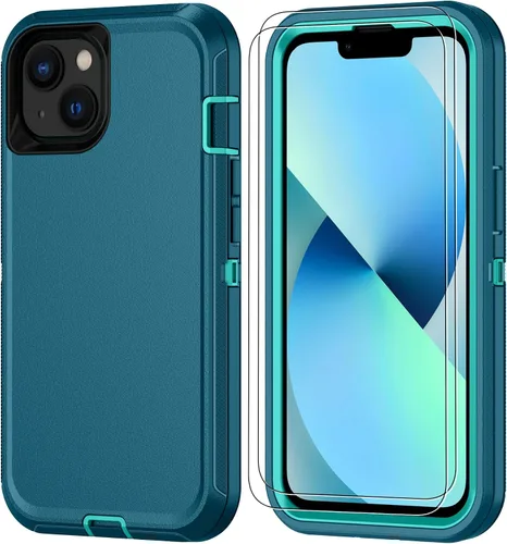 Vista 15 de Jshru para iPhone XR Funda con [2 Pack] Protector de Pantalla HD, [Grado Militar] 3-en-1 Resistente Protector de Cuerpo Completo a Prueba de Negro