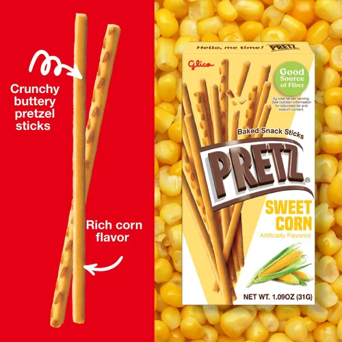 Vista 3 de Glico Pretz maíz dulce, 1.09 oz (paquete de 10)