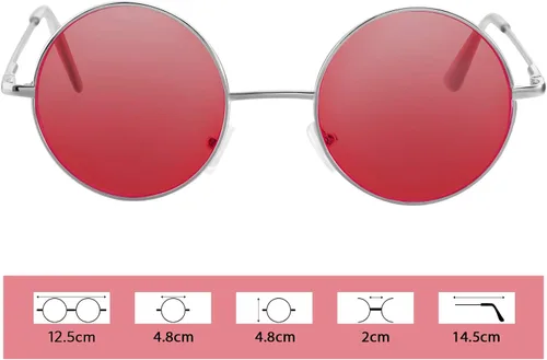 Vista 2 de Juego de accesorios hippie para vestirse con gafas hippie y collar con signo de la paz