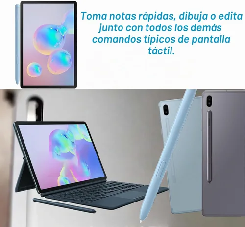 Vista 4 de Galaxy Tab S6 Lite S Pen Reemplazo para Samsung Galaxy Tab S6 Lite 2024 (EJ-PP610) Lápiz táctil + puntas de repuesto (azul angora)
