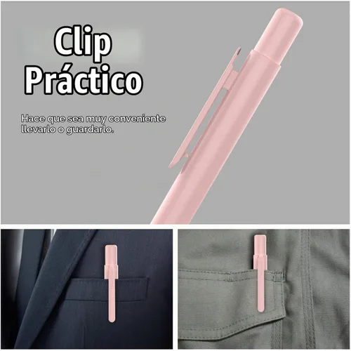 Vista 6 de Estuche con Soporte MoKo para Lápiz Apple 1ª Generación, Funda Protectora Retráctil para Lápiz iPad con Clip Resistente, Rosa A-Rosa