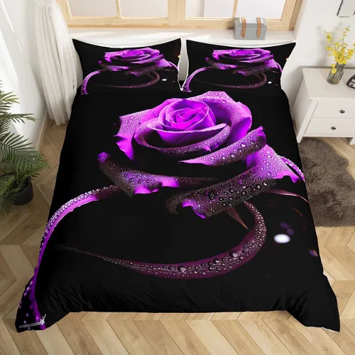 Vista 32 de Feelyou - Funda de edredón con estampado de auriculares, juego de ropa de cama con temática musical, patrón geométrico musical, funda de edredón