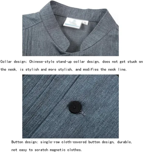 Vista 4 de Unisex Chef Jacket Classic Short Sleeve Chef Uniform Pocket Hotel Kitchen Restaurant Working Summer Chef Coat