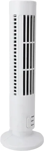 Vista 4 de Bladeless Mini Tower Fan for Desk (White)