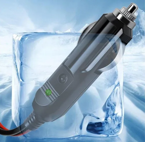 Vista 4 de Adaptador de enchufe macho para encendedor de cigarrillos, cable de alimentación de 12 V/24 V, 3 pies, 16 AWG con luz LED para inversor