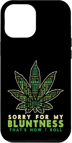Vista 25 de iPhone 16 Sorry Bluntness How I Roll Weed Cannabis 420 THC Stoner Gift Case