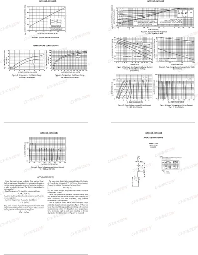 Vista 3 de (Paquete de 20 piezas) Chanzon 1N5349B 5W 12V Zener Diodo 1N5349 12V T-18 (CASE17-02) Diodos de potencia axial