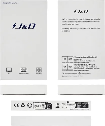 Vista 8 de J&D Cable de extensión de alimentación PCIe M/F de 6 pines (paquete de 2), extensión de alimentación PCIe a PCIe, cable macho a hembra, 10 pulgadas