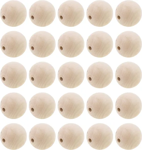 Vista 103 de Mandala Crafts - 2000 cuentas de madera redondas pequeñas de 6 mm para manualidades, suministros de macramé - cuentas de madera natural negra sin