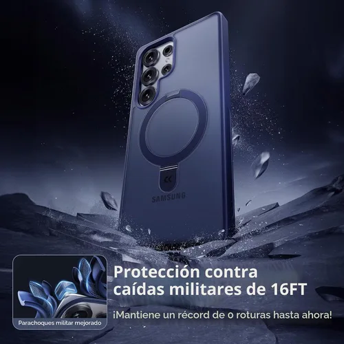 Vista 5 de CASEKOO World's First - Soporte de anillo magnético 3 en 1 para Samsung Galaxy S25 Ultra, diseño patentado, protección militar contra caídas de 16