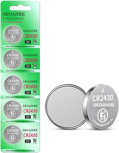 Vista 6 de SKOANBE Paquete de 5 baterías de litio CR2430 2430 ECR2430 3V para monedas