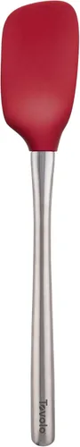 Vista 13 de Tovolo Espátula para Frascos de Silicona con Mango Largo de Acero Inoxidable Espátula Raspadora Naranja Albaricoque, Raspador de Frascos Resistente