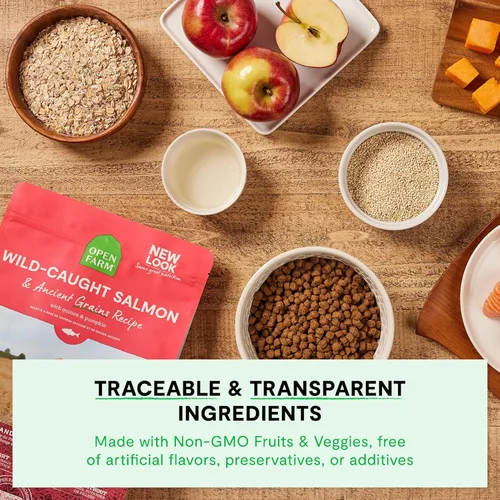 Vista 5 de Open Farm - Alimento seco para perros con cerdo y granos ancestrales, receta de cerdo criado de forma humanitaria con granos sanos, sin saborizantes