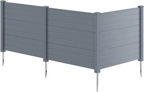 Vista 11 de GIANTEX Valla de aire acondicionado No-Dig, 2 paneles, 48 pulgadas de ancho Negro