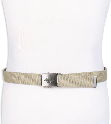 Vista 5 de Dickies Cinturón de tela de algodón para hombre con hebilla de logotipo militar