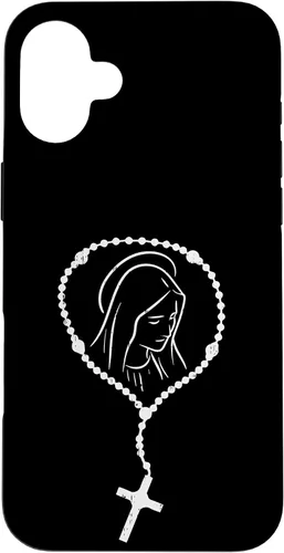 Vista 58 de iPhone 16 Rosario Virgen María Dios Jesús Fe Religioso Católico Estuche de Regalo