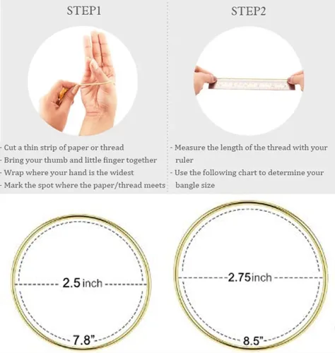 Vista 6 de Edforce Stainless Steel Juego de pulseras tipo brazalete redondas finas y brillantes para mujer, juego de 7