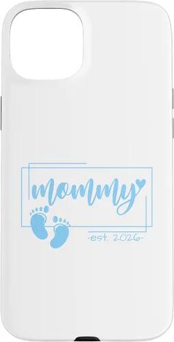 Vista 9 de Mommy Est 2026 Pregnancy Announcement Baby Boy Reveal Case for iPhone 17