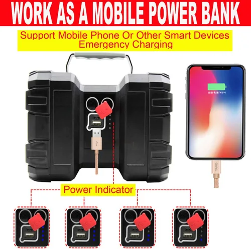 Vista 6 de SUYOOULIN Linterna recargable, linterna LED de 10000 mAh, 12000 lúmenes, 20 h, espera ultra larga, 3+4 modos de luces, linterna de campamento