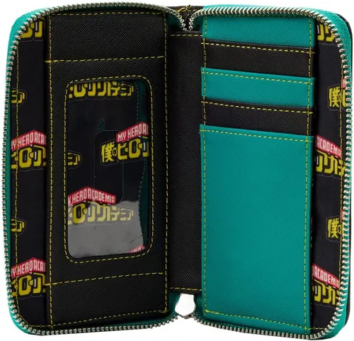 Vista 4 de Loungefly My Hero Academia Deku - Cartera con cremallera, Varios colores, Cartera