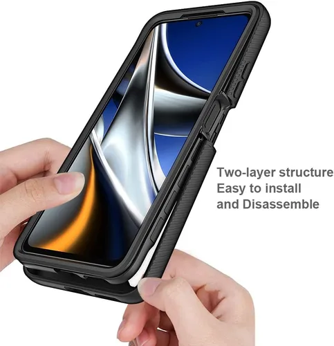 Vista 6 de AKABEILA Ajuste para Xiaomi Poco X4 Pro 5G Case, Compatible para Xiaomi Poco X4 Pro 5G Fundas de teléfono 360° Cuerpo completo Protector a prueba
