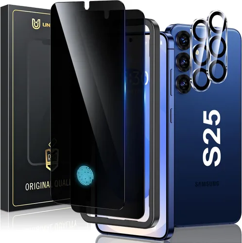 Vista 9 de UniqueMe Paquete de 2+2 protectores de pantalla de privacidad para Samsung Negro