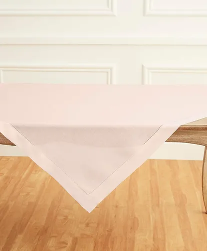 Vista 93 de Solino Home Mantel de lino blanco de 52 x 52 pulgadas, mantel cuadrado de lino 100% puro, con dobladillo clásico, lavable a máquina para verano