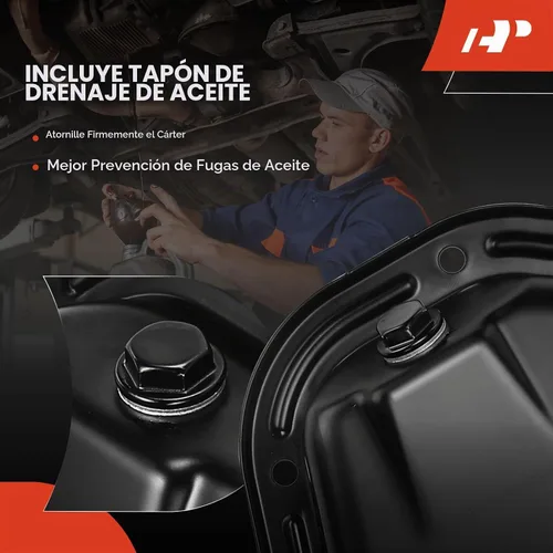 Vista 6 de A-Premium Cárter de aceite del motor con tapón de drenaje compatible
