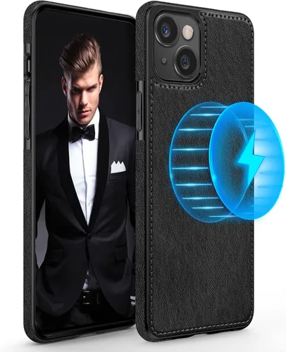 Vista 14 de LOHASIC Funda diseñada para iPhone 13 Pro con MagSafe, clásica y elegante piel suave agarre antideslizante a prueba de golpes, funda protectora