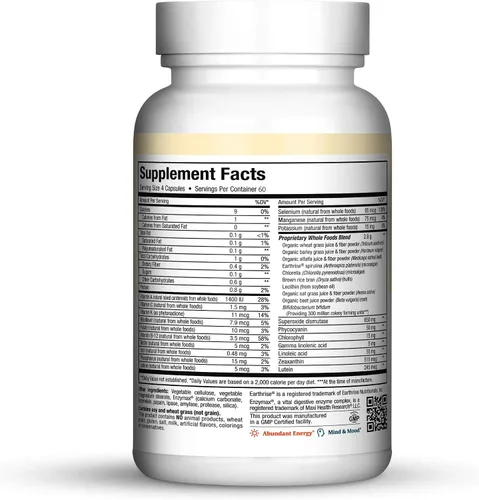 Vista 2 de Maxi Health Suplementos Super Greens – Mezcla de alimentos integrales para energía y apoyo inmunológico – Suplementos vegetales para adultos