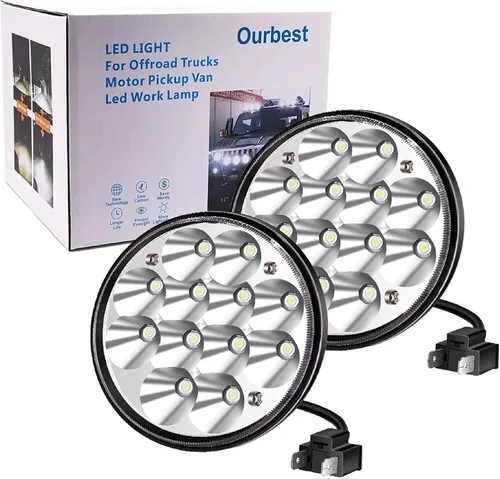 Vista 9 de Ourbest H5001 - Luces LED Par46 para foco, 5.75 pulgadas, 5-3/4 pulgadas, luz redonda para camión, todoterreno, lámpara de trabajo LED, haz sellado