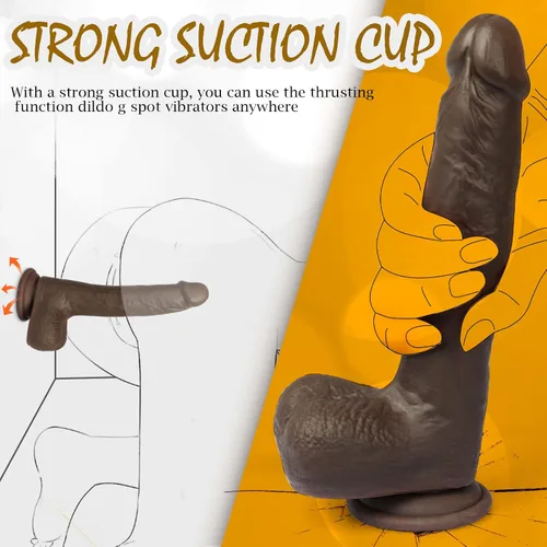 Vista 8 de Vibrador de empuje de 8.6 pulgadas con 5 rotaciones, 7 vibraciones vibratorias y calentadoras, juguete sexual para mujeres, pene telescópico