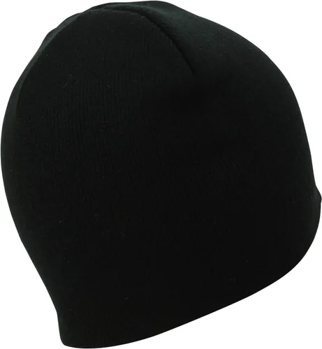 Vista 3 de Trendy Apparel Shop Breast Cancer Awareness Pink Ribbon Embroidered Knit Short Beanie Hat Black