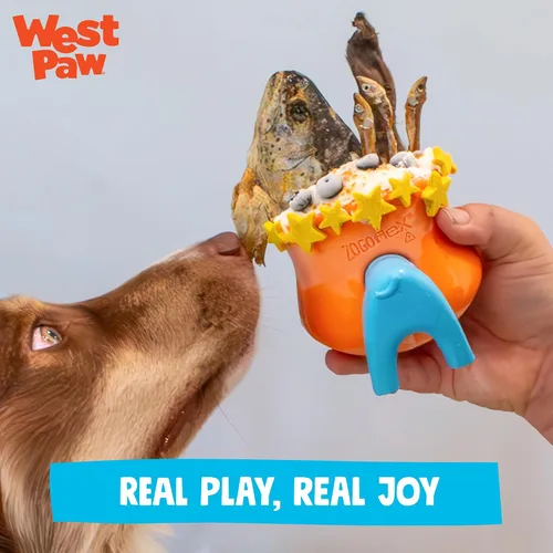 Vista 8 de WEST PAW Toppl Stopper - Paquete de 2 tapones en azul aguamarina, diseñado para el enriquecimiento de perros, accesorio que se adapta a todos