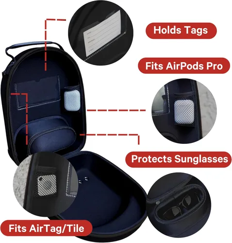 Vista 5 de Onyx - Estuche de viaje para sombrero incluye 2 correas para mochila, Negro -, Negro