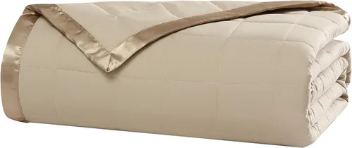 Vista 8 de Beatrice Home Fashions Manta alternativa de plumón de color sólido, King, color rubor Blush