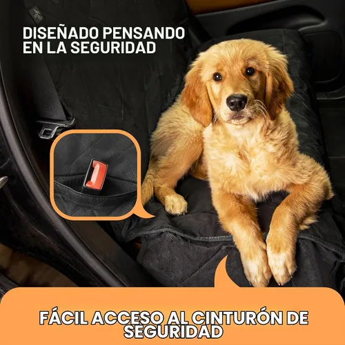 Vista 5 de Active Pets Funda negra para asiento trasero de automóvil, duradera, impermeable y resistente a los arañazos, accesorio antideslizante para perros