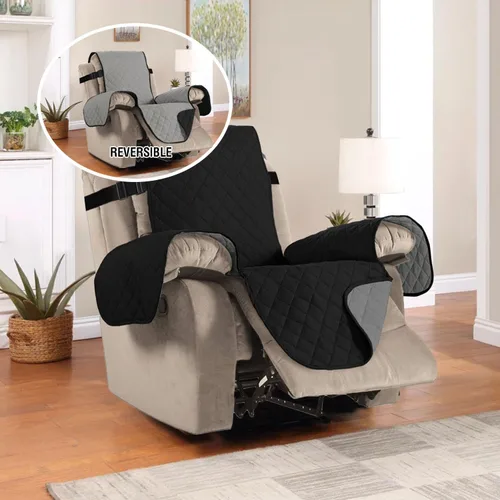 Vista 3 de H.VERSAILTEX Fundas Acolchadas Reversibles para Sillones Reclinables, Funda para Silla Reclinable Resistente al Agua, Protector de Muebles Lavable
