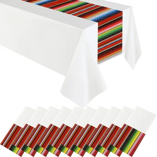 Vista 10 de Hosuly - Mantel para fiesta mexicana, 6 unidades, fondo blanco