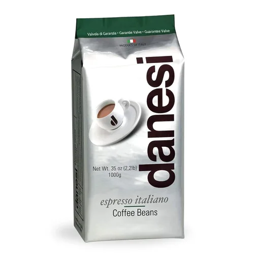 Vista 25 de Danesi Caffe - Granos de café enteros italianos, granos de café expreso y grano entero de tostado medio, perfectos para máquinas de espresso, prensa