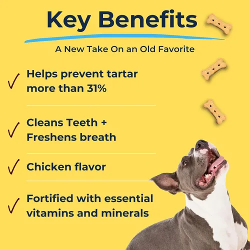 Vista 3 de Tartar Shield® Galletas dentales para perros Golosinas diarias seguras Galletas limpian dientes y encías, aliento fresco, apoyo natural