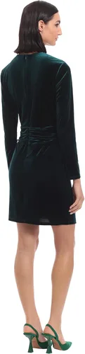 Vista 3 de Donna Morgan Vestido de terciopelo con cintura torcida para mujer