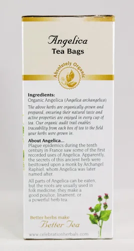 Vista 5 de CELEBRATION HERBALS Angélica Root Organic 24 Bolsa, 0.02 libras