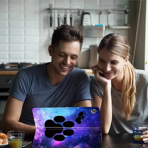 Vista 7 de Funda para tablet HD 8 Plus, funda para Kindle Fire HD 8 de 10ª generación 2020, soporte plegable de piel sintética, funda inteligente delgada