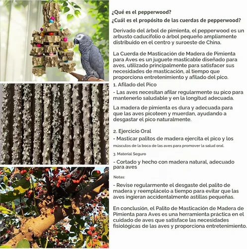 Vista 8 de Juguetes de guacamayos extra grandes, juguetes de loro de madera natural