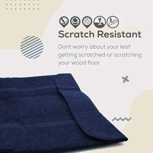 Vista 2 de Dining Table Leaf Storage Bag, Thick Felt Secure Fit, Ultra-Soft, Scratch-Resistant with Adjustable Closure BLUE, 29 x 50 1 PACK