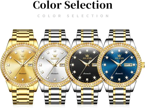 Vista 8 de OLEVS Reloj mecánico para hombre ahueca hacia fuera impermeable reloj de cuerda automático para hombres